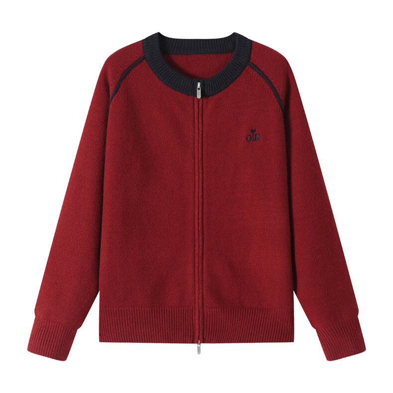 早秋2025新款棒球服针织开衫外套小个子毛衣外搭,女装短外套,时尚风爆