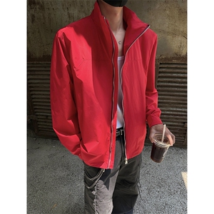 复古时尚时髦百搭夹克外套立领长袖拉链款简约夹克上衣HY803TP60图片