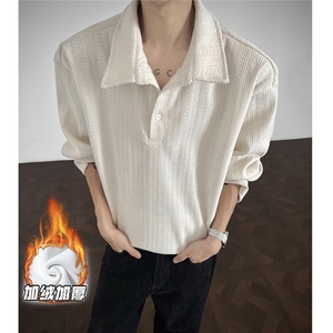 现货T1015-常规P35特控68 加绒P40特  大码麦穗条长袖T恤图片