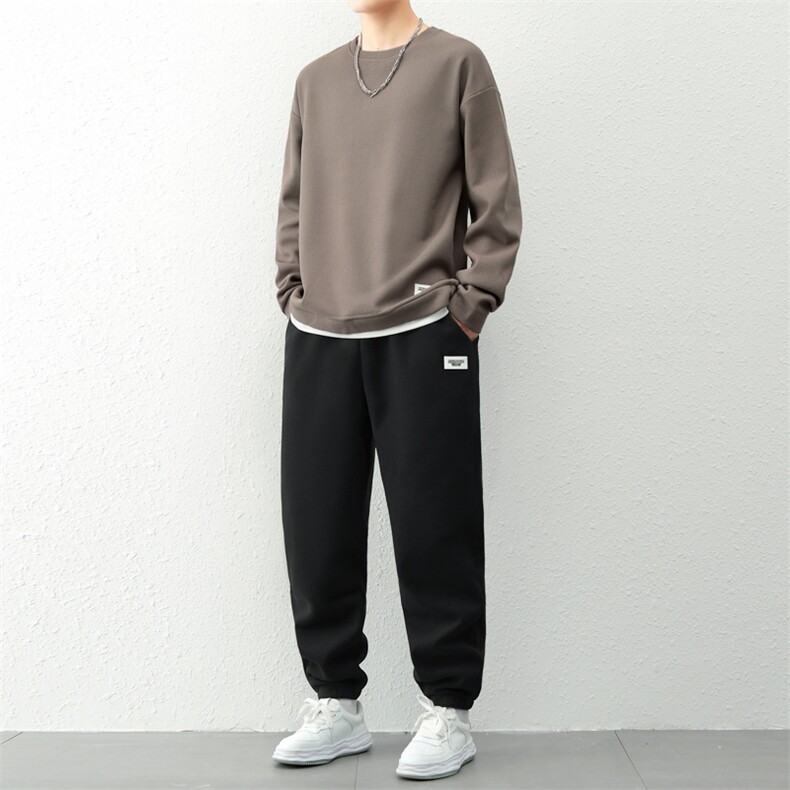 新款休闲华夫格套装,男装休闲套装,星座1106-2（原1111B）