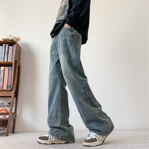 现货S-3XL 加大码美式高街直筒宽松牛仔裤 310A-2 BK308 P55 控78图片