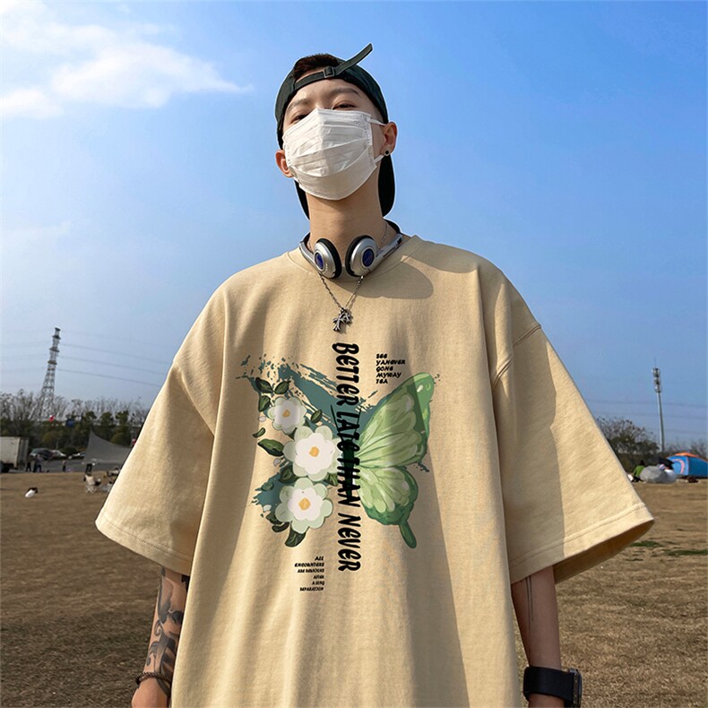数据超好220克重磅美式潮牌短袖t恤T995-P28直播有280克品质P35,男装T恤,电商A486