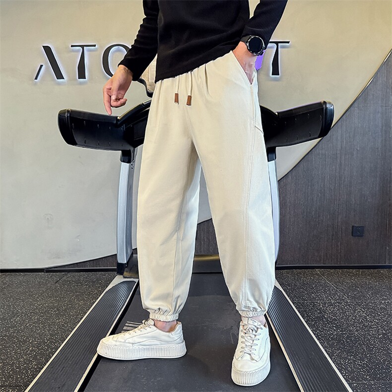 社会小伙店主风休闲裤子男长裤束脚秋季新款卫裤2280-P65,男装休闲裤,星座313B-2(原星座309A-2)