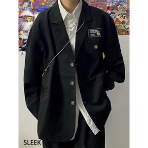 1506-1/JBU-XZ651/P54春季新款ins痞帅西服男士潮流宽学院风夹克图片