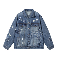 水洗牛仔外套男款春季美式痞帅上衣服宽松休闲工装夹克JK1319-P98，男装工装外套，星座1103-3