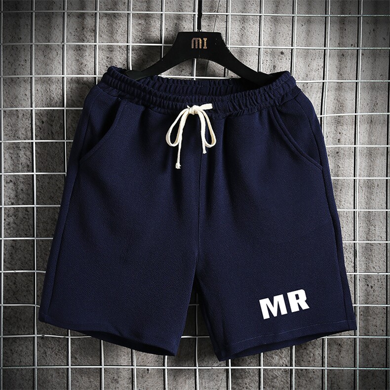 MK37253-P15冰丝短裤男士大码宽松休闲五分裤男运动中裤网格,男装休闲裤,电商A040A