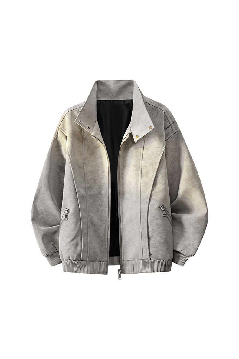 2026春季新款得物品质休闲皮夹克飞行服皮衣男防外套2581-P66,男装夹克,星座1402-2