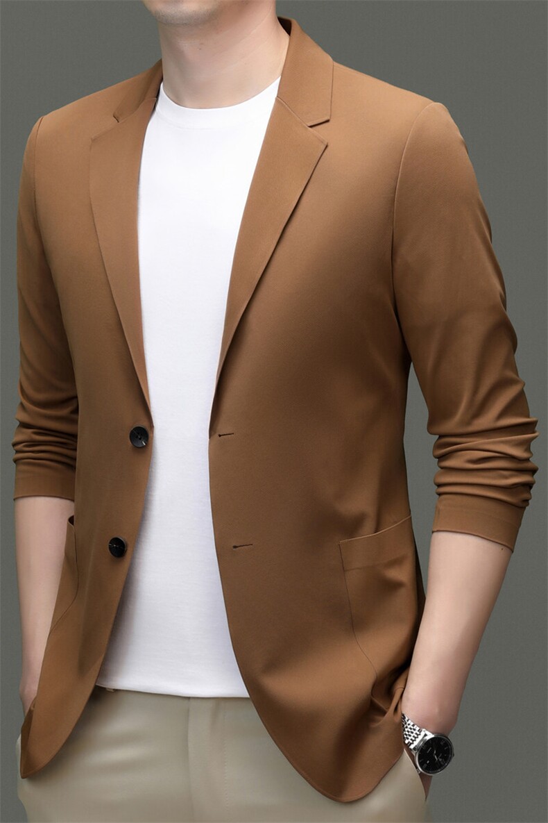 R-XF1001男式春秋新款长袖简约西服休闲商务便服西装单西,男装西服套装,电商B360