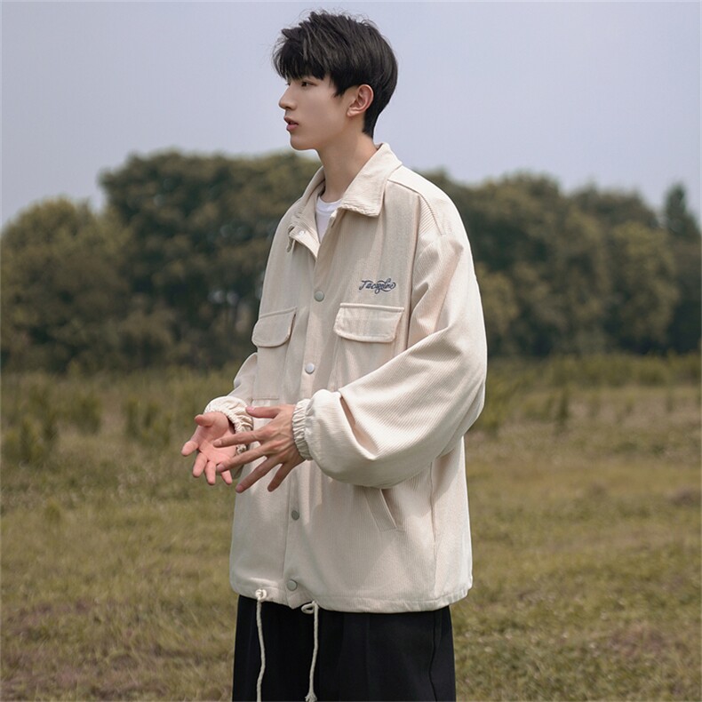 港风春秋新款时尚潮流衬衫夹克男上衣百搭XY-2362-P70加绒90,男装夹克,星座717