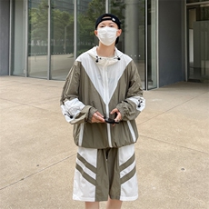 夏季防晒服套装运动风拼色时尚防晒衣夹克衫男XZ514-2-1609-P98，男装防晒衣，星座514-2(原B239)