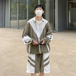 夏季防晒服套装 运动风拼色时尚防晒衣夹克衫男 XZ514-2-1609-P98图片