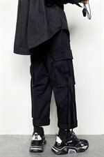 2021春秋季新港风大码男宽松织带束脚直筒阔腿休闲裤工装裤K227-P65，男装休闲裤，电商A001
