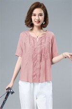 2021夏季新款时尚休闲百搭气质圆领宽松舒适T恤，女装T恤，小林双子