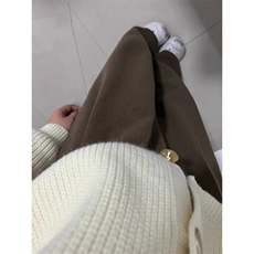 灯芯绒运动裤女秋冬季卫裤子宽松bf慵懒风直筒休闲长裤LK3999-P33，男装休闲裤，星座1008
