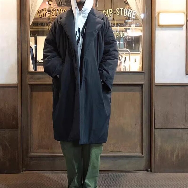 冬季2025山本风中长款暗黑余文乐棉服外套棉衣男胖子大码衣服图片