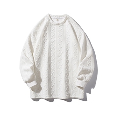 2025港风休闲大码M-5XL立体菱形花纹面料卫衣WY77052P38控58，男装卫衣，星座227-7