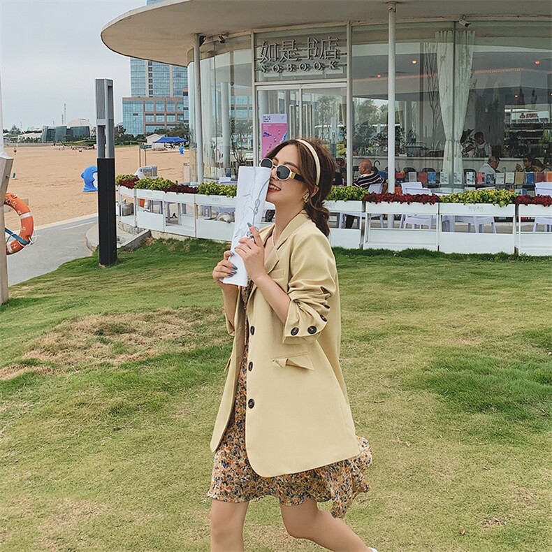 即将出货20新款胸口蕾丝可拆卸西装外套262A-A076，女装西装，Yologo