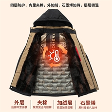 新款棉服外套男秋冬加绒加厚保暖中年棉衣上衣爸爸装958-P68，男装棉衣，星座1403A
