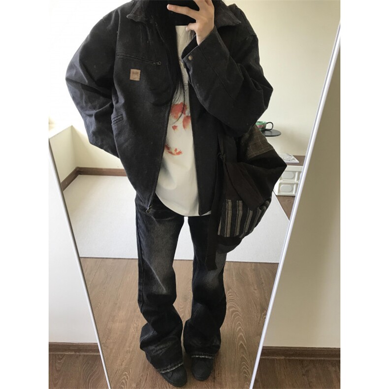 【有货】底特律夹克男款春秋美式水洗做旧短款工装外套Y188CC-P75,男装夹克,星座1007（原301D）