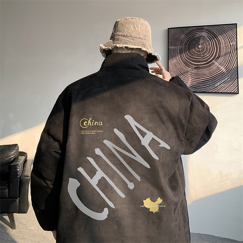 麂皮绒棉衣男大码立领棉袄子男羽绒棉服JM87208-P110图片