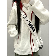 复古拉链开衫灰色卫衣女2025新款春秋季薄款加绒连帽外套W040，女装短外套，星座1116A（原606A-3）