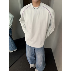 长袖打底衫男秋季美式明线T恤运动上衣自发热抑菌8510-P30，男装T恤，电商C307