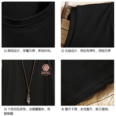 BX25237-P20港风运动汗背心男大码汗衫男无袖T恤男砖墙，男装T恤，电商A040A