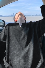 新款美式复古V领扎染纹理感大码打底衫长袖T恤男T53981-特P25控48，男装T恤，电商A001