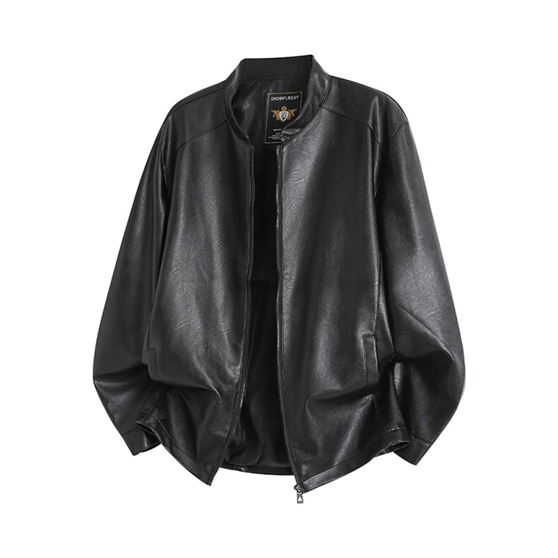 新款男士小立领皮夹克机车夹克1409-6606-P58，男装夹克，星座1409