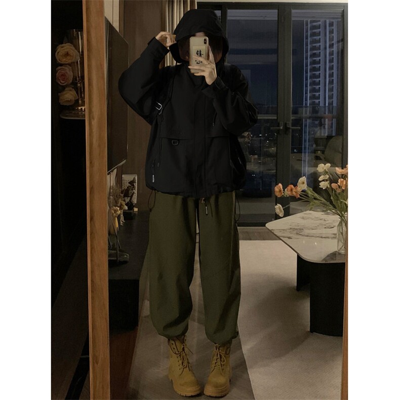 CC682夹棉-P115冬季神仙姐姐黄亦玫同款夹棉加厚冲锋衣工装外套,女装棉衣/棉服,星座1611A