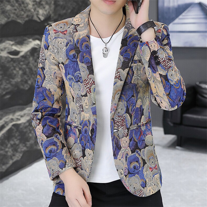 507A-X012-P752025春夏时尚青年帅气印花小西装西服外套,男装西服,星座507A（原星座306B-2）