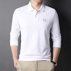 B3005长袖翻领POLO衫欧货品质主推跑量精品T恤P52，男装T恤，钱塘207-3