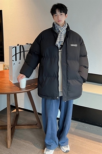 港风宽松抖音直播高品质面包服男羽绒棉外套棉衣M1068特P75图片