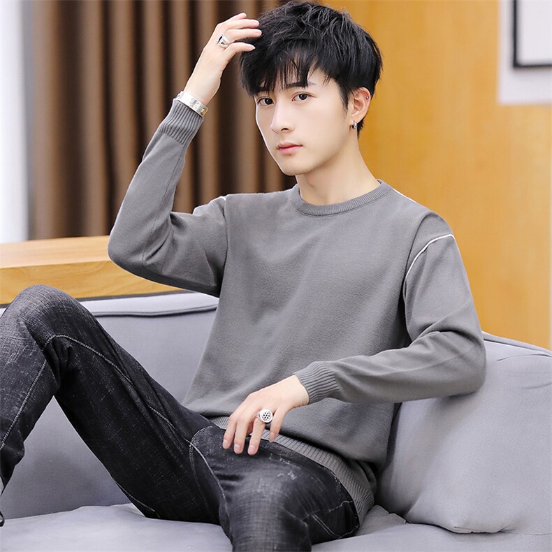 家乐5804毛衣男潮流线衣秋季男装韩版宽松衣服套头纯色针织衫,男装针织衫/毛衣,电商D310（原电商305）
