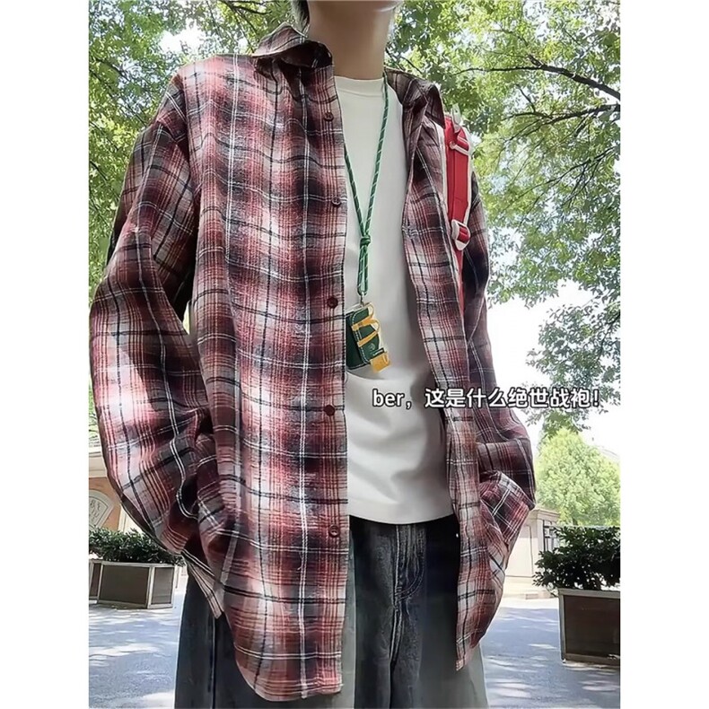 简约百搭文艺时尚气质ins潮流日系长袖衬衫原宿新款慵懒流行,男装衬衫,星座506A