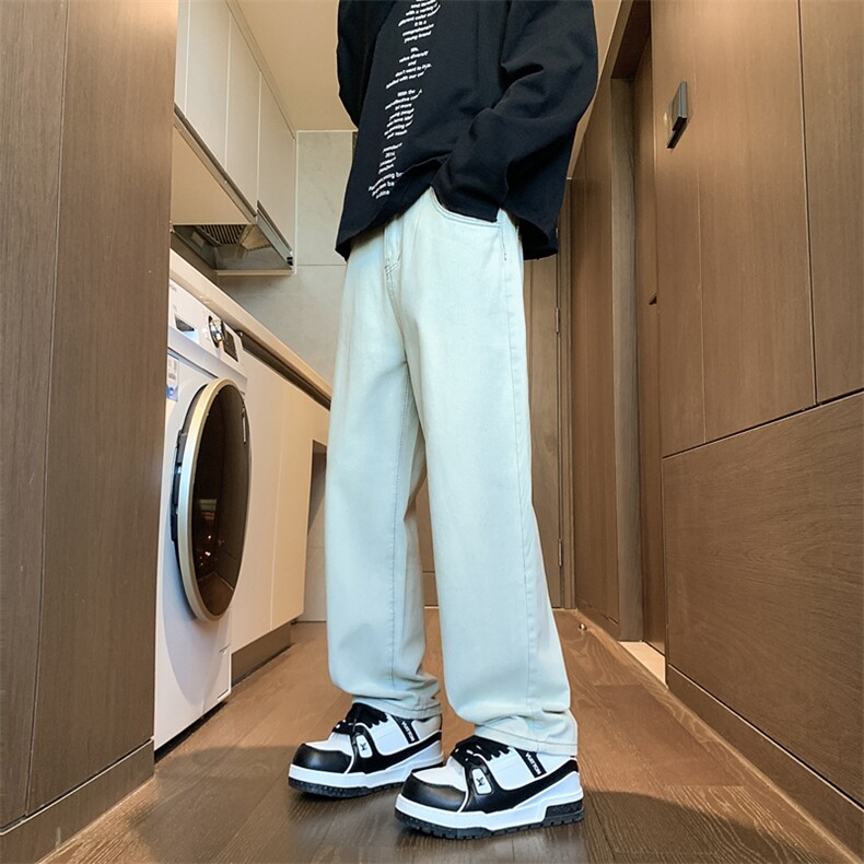 现货牛仔裤男秋季新款美式高街潮牌宽松直筒裤XZ811A-FN01-特P40,男装牛仔裤,星座811A