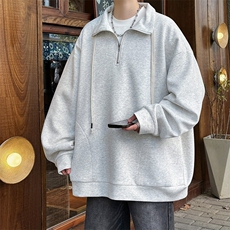 WY5021/P65春装新款高品质不起球个性套头卫衣男潮流宽松上衣外套，男装卫衣，电商A141