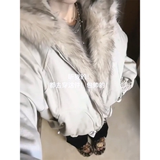 现货高品质美式高街冬季重磅硬挺短款座山雕毛领棉衣男女加厚外套，男装棉衣，电商A486
