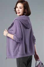 宽松连帽金属拉链卫衣外套女长袖春秋款，女装卫衣/绒衫，3200格调