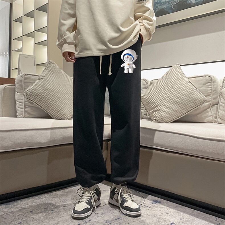 华夫格运动裤男大码抽绳休闲裤卫裤HK78233-P35加绒款P45,男装休闲裤,电商A040
