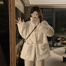 羊羔毛外套女新款情侣宽松百搭加绒加厚开衫棉服C870-P130，男装棉衣，星座911-2(原星座613-2）