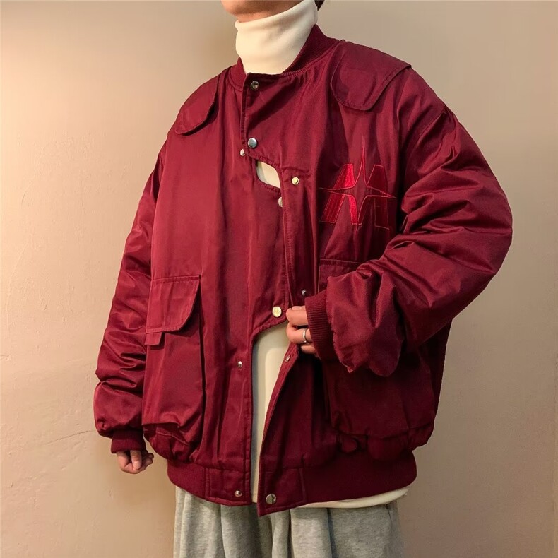 美式街头飞行员夹克男2024秋冬新款潮牌设计感W9224-P60,男装夹克,星座1109-3