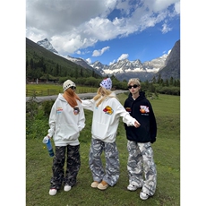 5298-P55魔术贴刺绣/袖口有标宽松休闲连帽卫衣薄款，女装卫衣/绒衫，星座617A-2