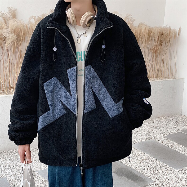中性风立领羊羔绒棉服冬季cityboy加厚棉衣男女同款M8865-P100,男装棉衣,星座717