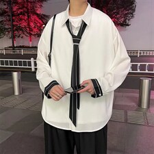 长袖领带衬衫春款男港风潮流C8829，男装衬衫，星座1116-2