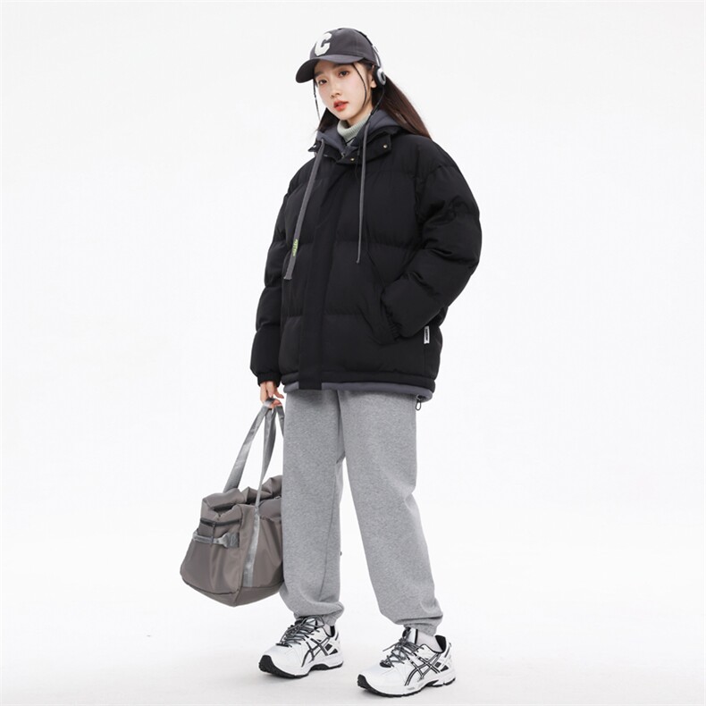 2023高品质中性风男女休闲连帽假两件棉衣外套618A-M002,男装棉衣,星座914-4