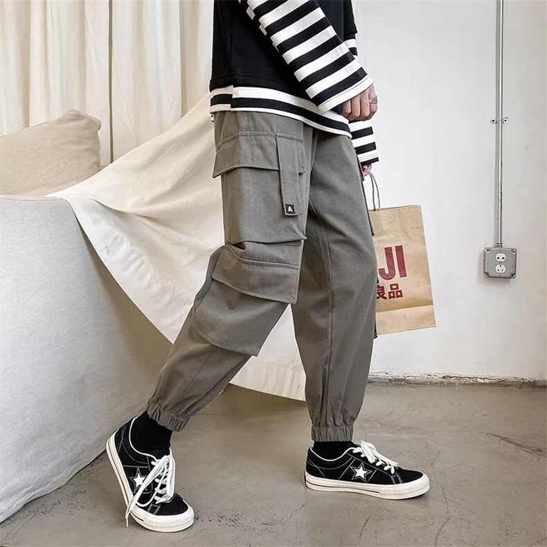 男秋季新款港风休闲裤多立体口袋UK21P36,男装休闲裤,星座1116-2