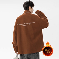 一件过冬重磅保暖针织衫德绒加绒加厚卫衣半高领打底长袖T恤DR87，男装针织衫/毛衣，电商A486