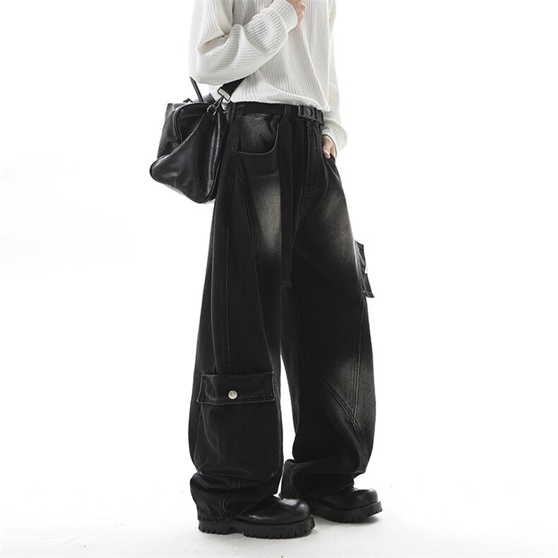 809B美式工装宽松自带腰带工装牛工装裤809B-603-P55控98，男装工装外套，星座809B（原星座805）