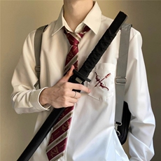 DK制服长袖衬衫男女宽松班服刺绣情侣高中毕业照校供感jk学院风，男装衬衫，星座506A